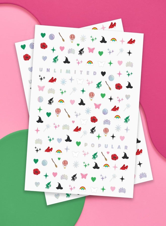xo, Fetti Pink + Green Witch Nail Stickers - 604 pcs. | Birthday Decorations, Cute Girl Party Favor, Manicure Accessory, Kids Wizard Supplies - Image 3
